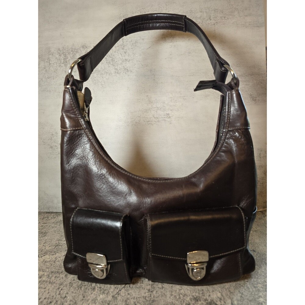CORONADO LEATHER CO Brown Shoulder Bag Hobo Purse CCW Pocket & G4 Holster
